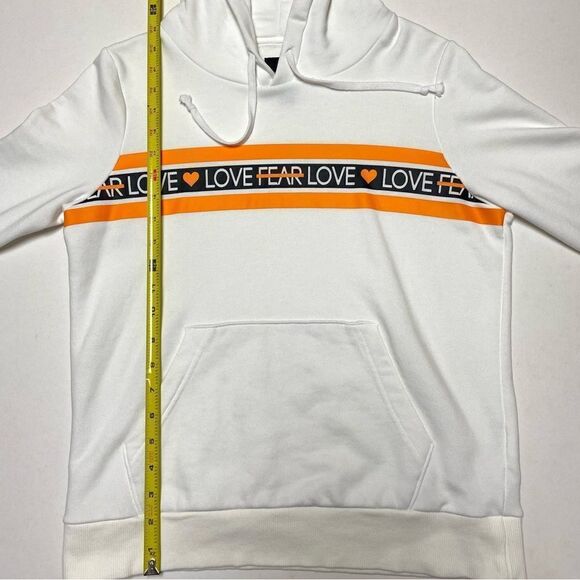 Converse Women’s White|Orange Love The Progress Pullover Hoodie Sz M - Picture 5 of 9